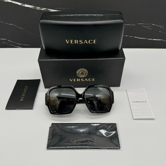 NEW VE4453 108/87 VERSACE SUNGLASSES MOD 4453 HAVANA WOMEN EYEWEAR VE 4453 - Picture 11 of 11